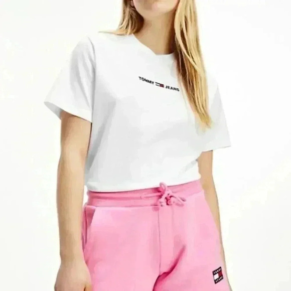 Tommy Hilfiger ORGANIC COTTON LINEAR LOGO T-SHIRT - Picture 1 of 5